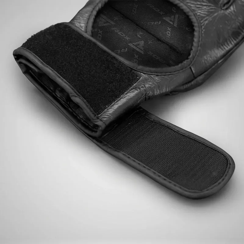RDX Brave B1 Guanti MMA Grappling Neri Pelle