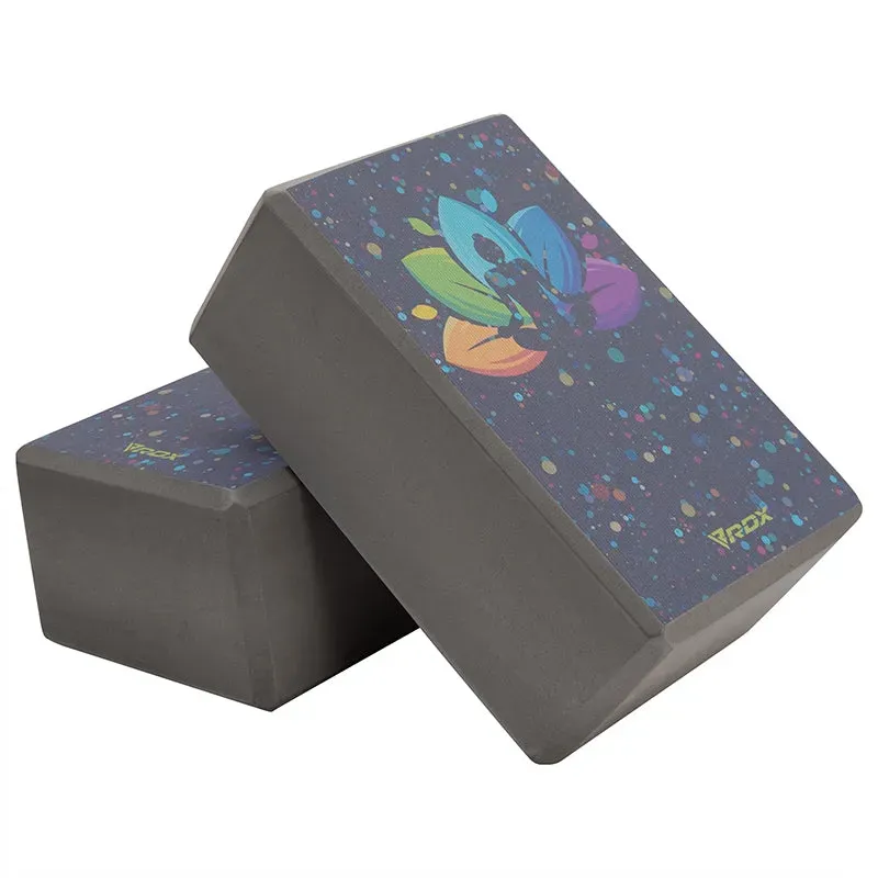 RDX D4 blocco yoga singolo grigio antiscivolo