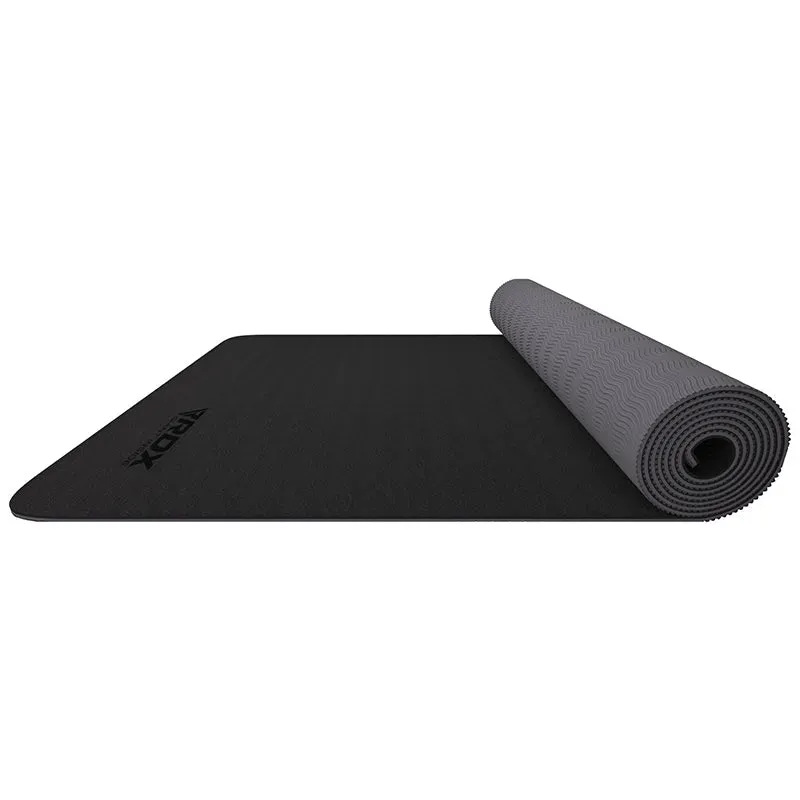 RDX BG Tappetino Yoga TPE 6mm Nero antiscivolo