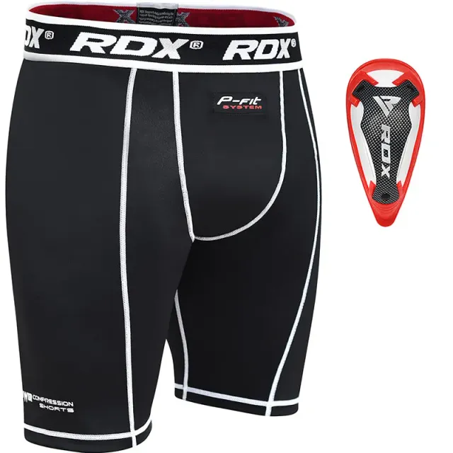 RDX X14 Pantaloncini Compressione con Conchiglia MMA