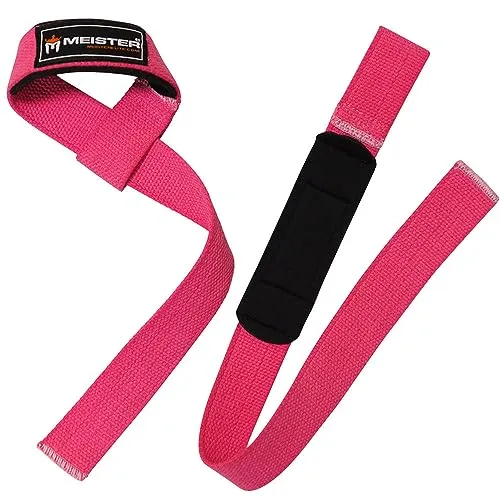 Meister Neoprene Fasce Sollevamento Rosa Coppia Antiscivolo