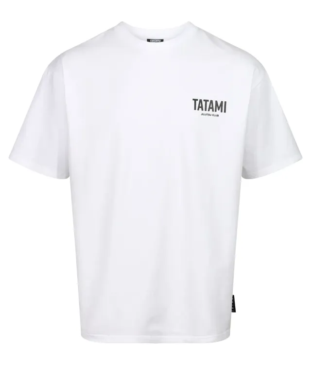 Tatami JJ Club Oversized T-Shirt bianca in cotone