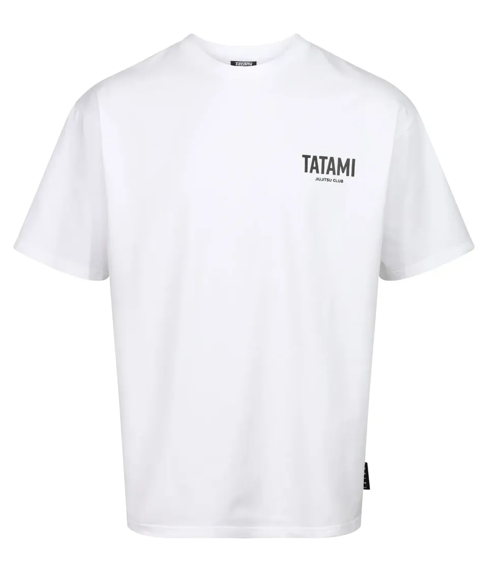 Tatami JJ Club Oversized T-Shirt bianca in cotone