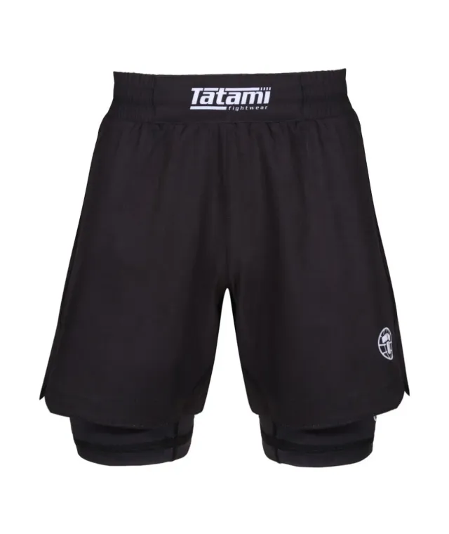 Tatami Dual Layer Shorts Donna Nero No-Gi Poliestere