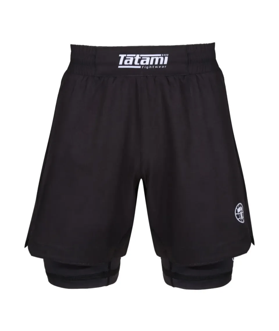 Tatami Dual Layer Shorts Donna Nero No-Gi Poliestere