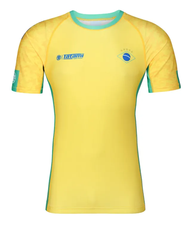 Tatami Abstract rash guard uomo gialla Brasile