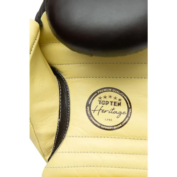 TOP TEN Heritage guanti sparring pelle marrone vintage