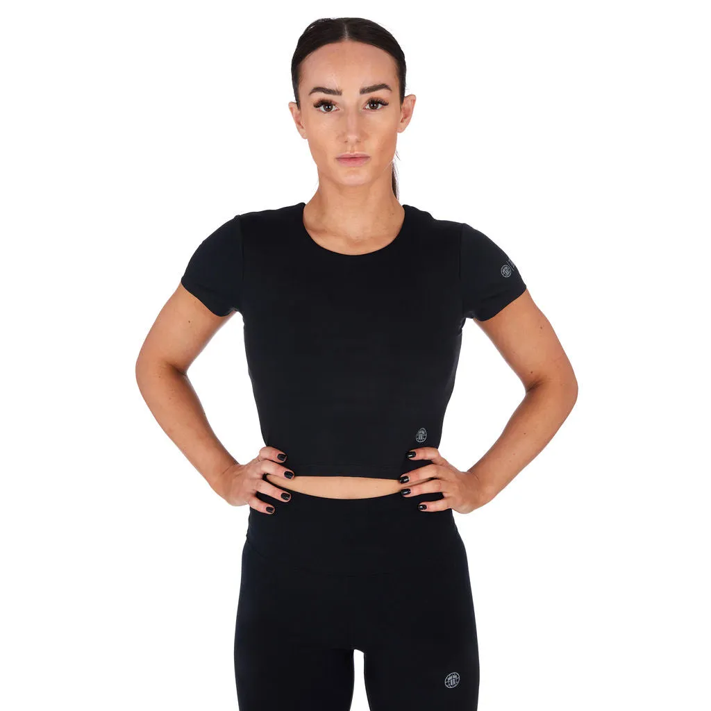 Tatami Fusion top training donna nero cropped sostegno