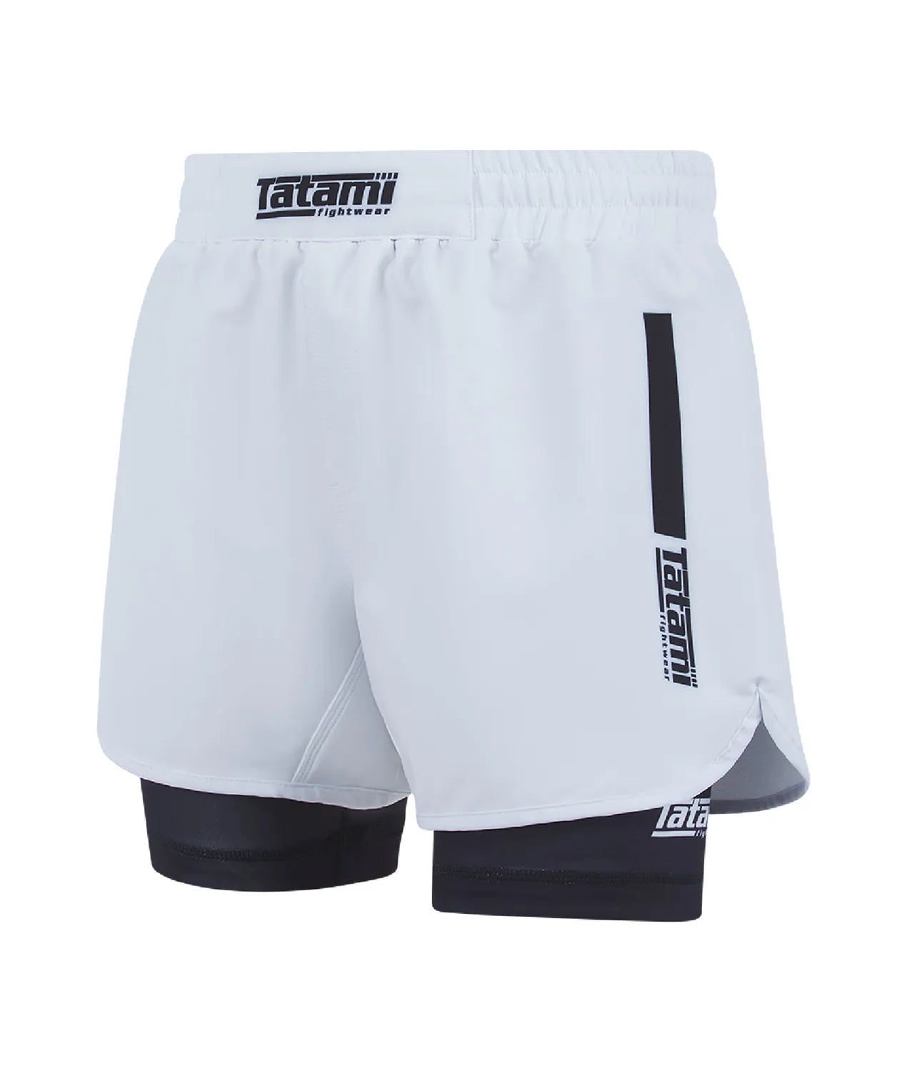 Tatami Fightwear IBJJF Ranked Shorts Ibridi Nero Bianco