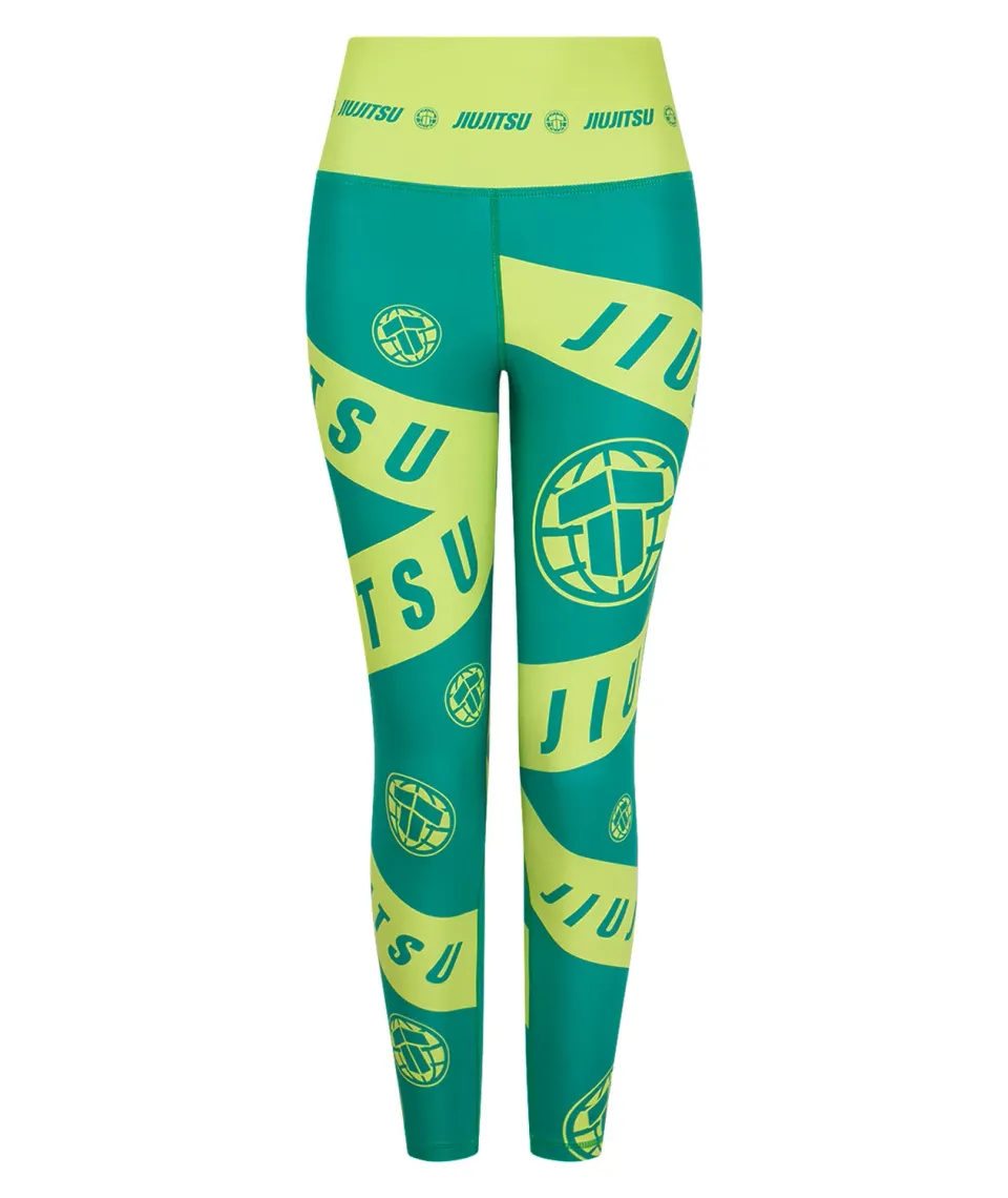 Tatami Helena Taped Leggings Donna Verde Giallo Elasticizzati