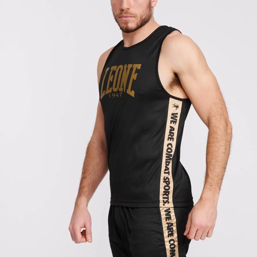 Leone 1947 DNA AB228 canotta boxe uomo nero oro