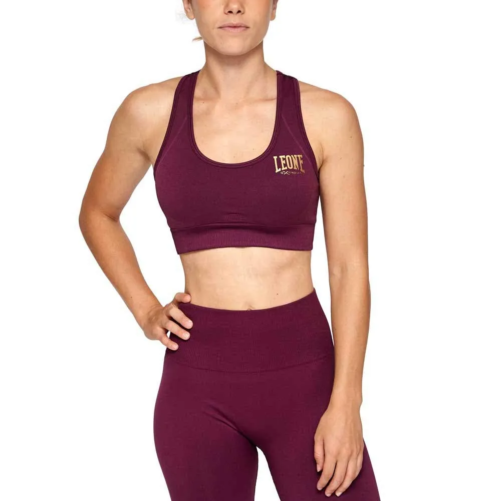 Leone 1947 Logo Sports Bra Top donna nero S seamless