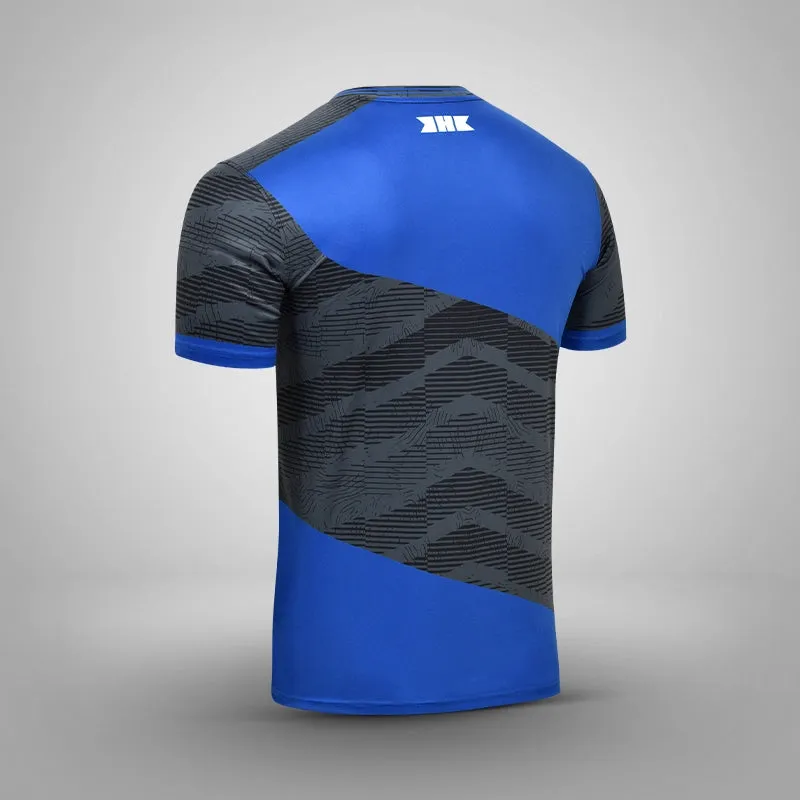 RDX Brave B2 Maglietta Walkout Blu Palestra 160gsm