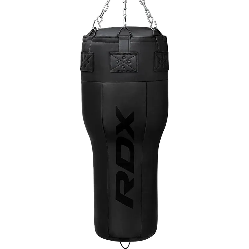 RDX sacco boxe angolare nero riempito con guanti