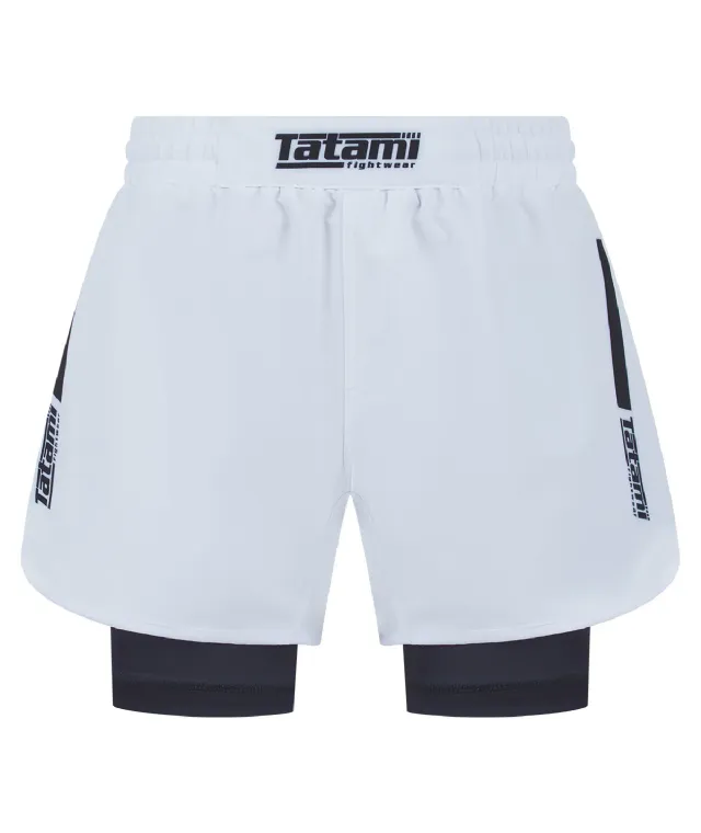 Tatami Fightwear IBJJF Ranked Shorts Ibridi Nero Bianco