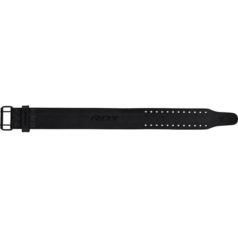 RDX RD Cintura Sollevamento Pesi Pelle Nera Doppia Fibbia