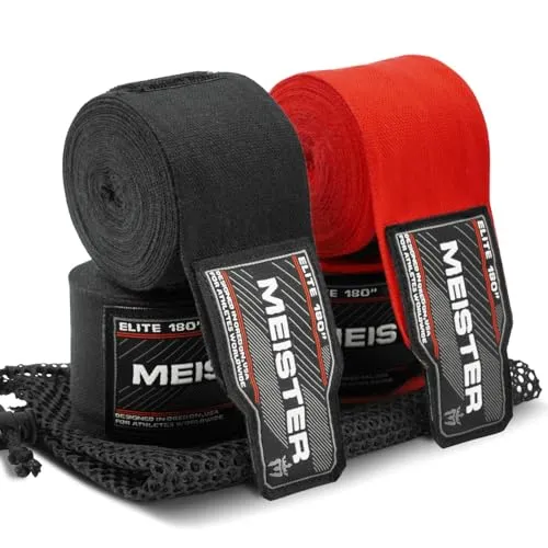 Meister Elite Bende Boxe 457 cm Nero Rosso 2 Paia