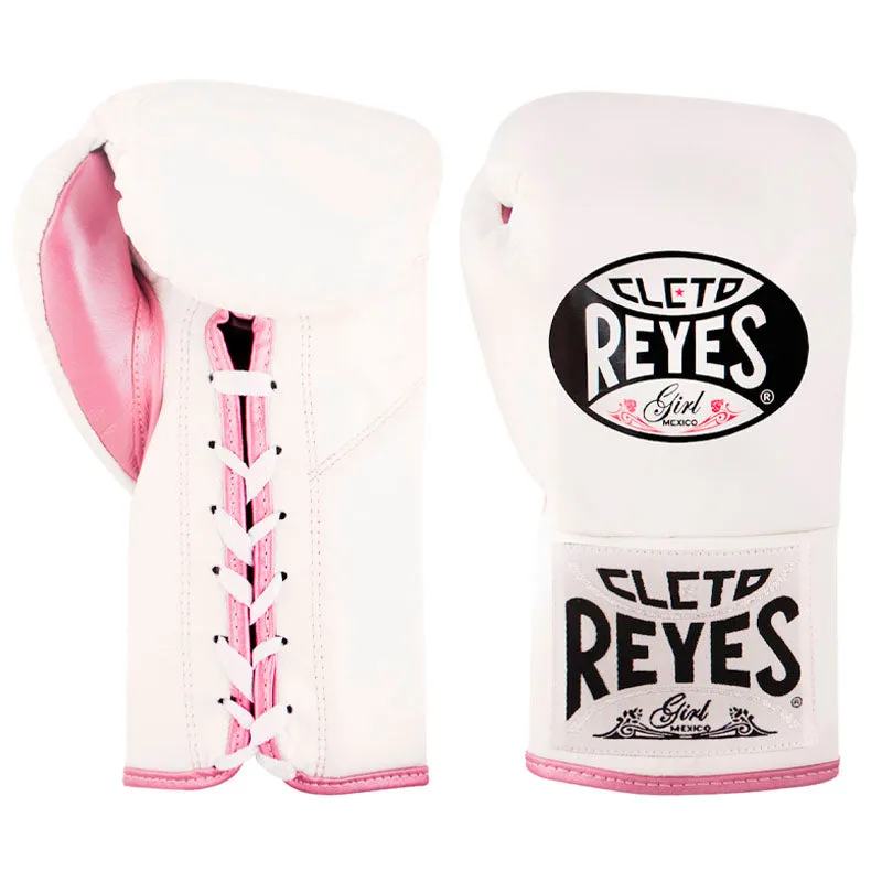Cleto Reyes Girl guanti match 10 oz rosa pelle lacci