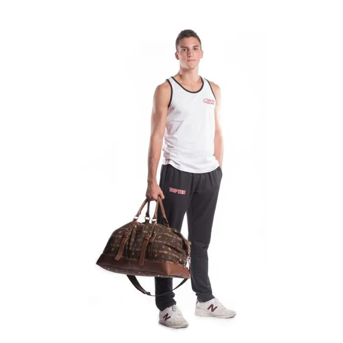 TOP TEN Weekender borsone marrone 60 cm cotone