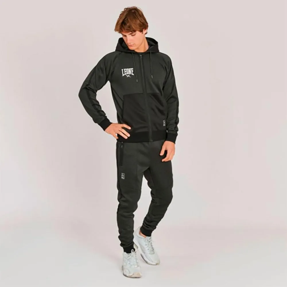 Leone1947 Melange Felpa con Cappuccio 2XL con Zip