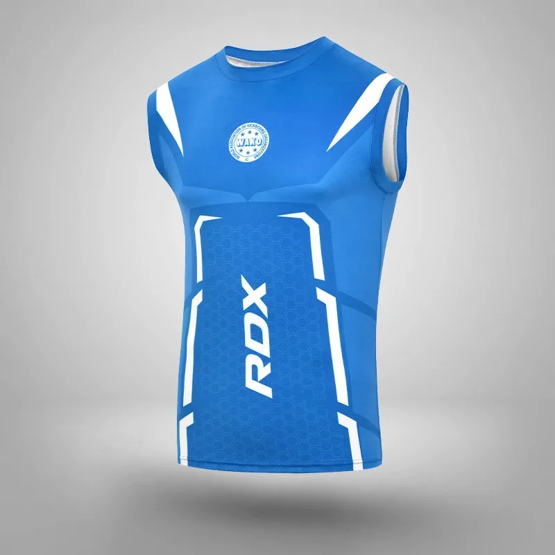 RDX P3 Kick Light divisa kickboxing rossa canotta+shorts
