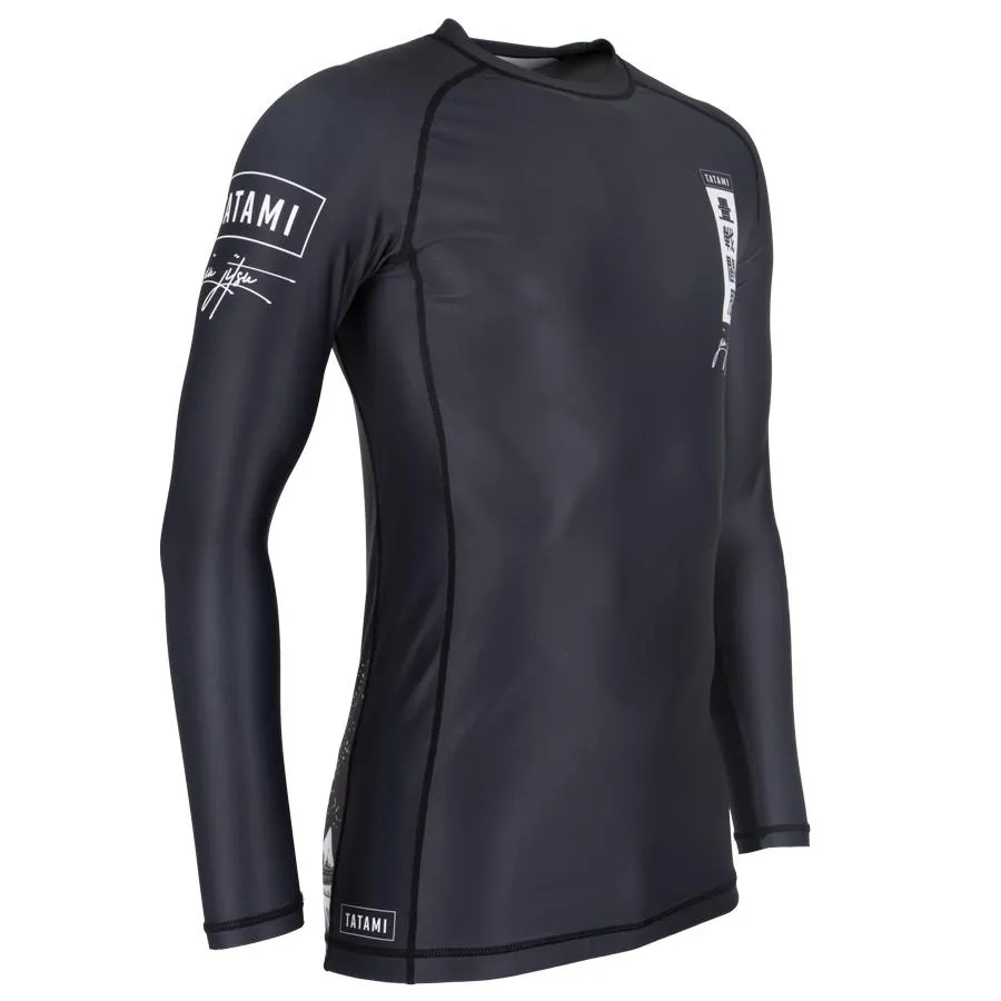 Tatami Kanagawa rash guard nero maniche lunghe