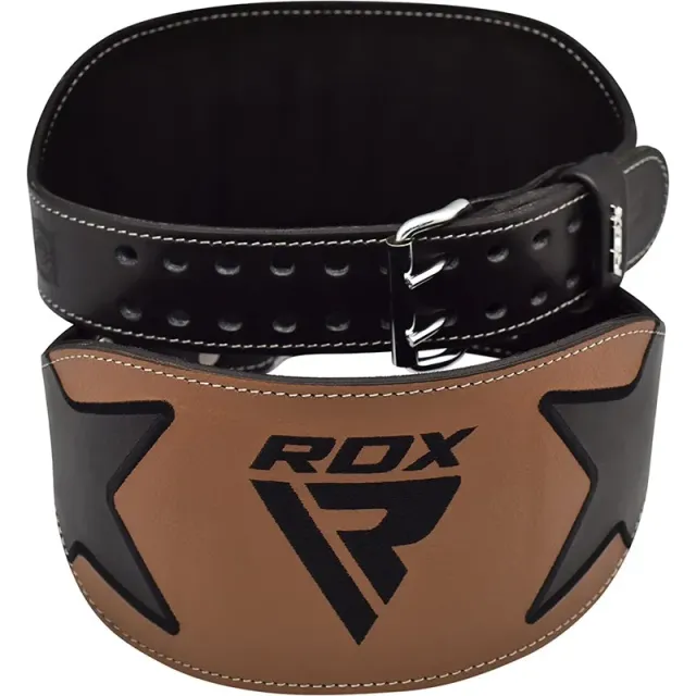 RDX Cintura Sollevamento Pesi Pelle Marrone 6 Pollici