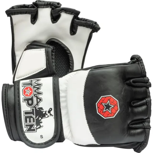 TOP TEN MMA Freefight Guanti MMA pelle dita aperte