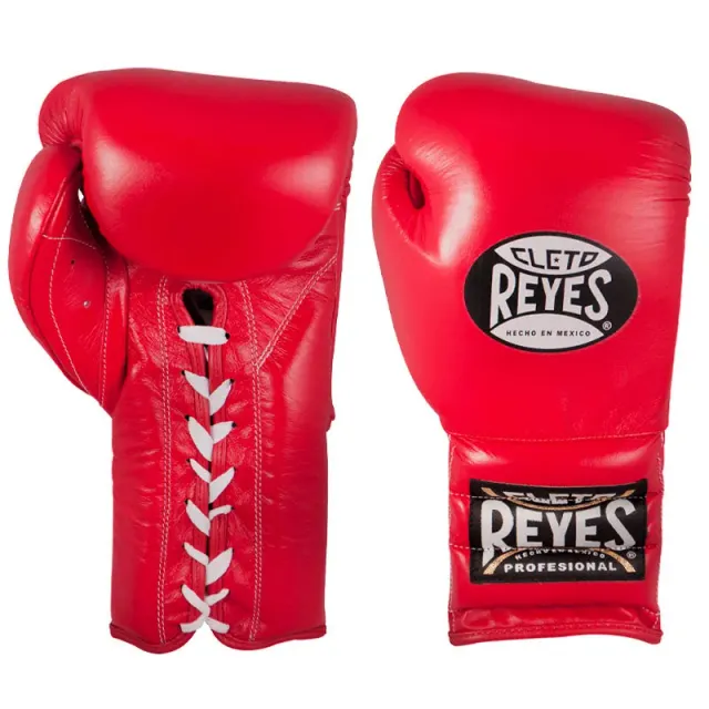 Cleto Reyes Traditional guanti boxe lacci pelle 14 oz neri