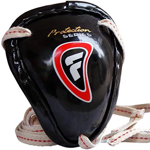 Farabi Sports conchiglia inguine metallo nera protezione