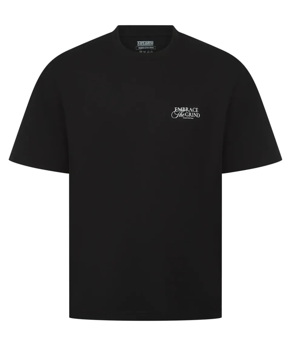 Tatami Embrace Grind t-shirt oversize nera 210 GSM