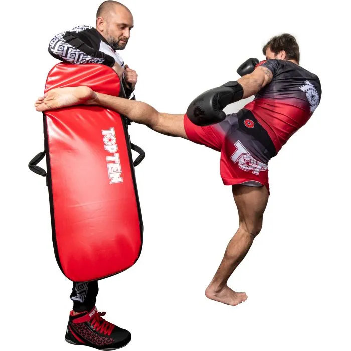 TOP TEN Kick Case Punch Pad Nero-Rosso PU
