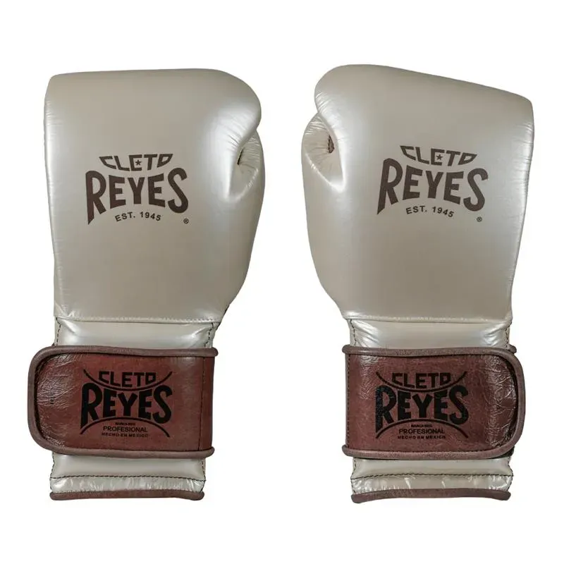Cleto Reyes Training guanti boxe 12 oz bianco perla pelle