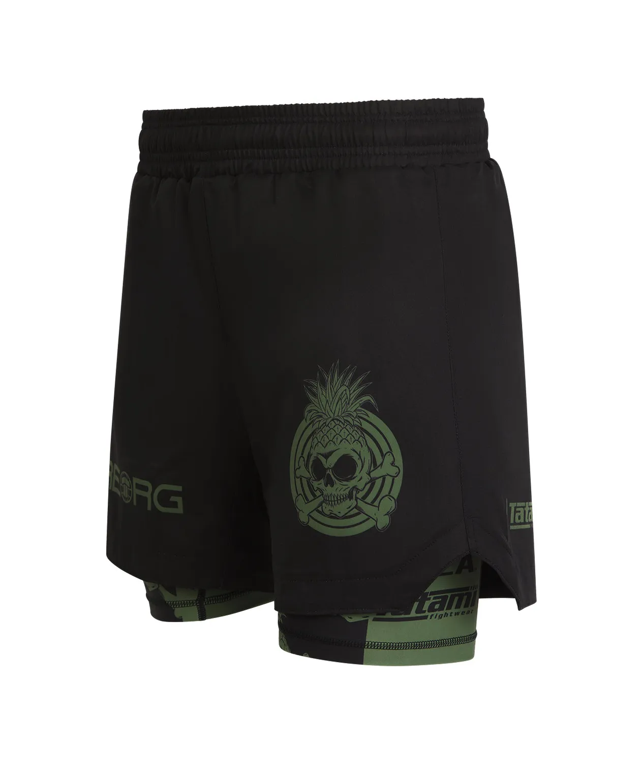 Tatami Reorg Hybrid pantaloncini grappling khaki con compressione