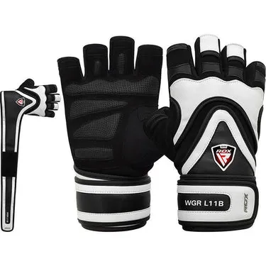 RDX L11 Guanti Palestra Mezze Dita Pelle Antiscivolo
