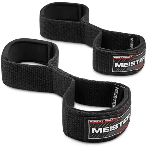 Meister Figure 8 cinghie sollevamento nero coppia