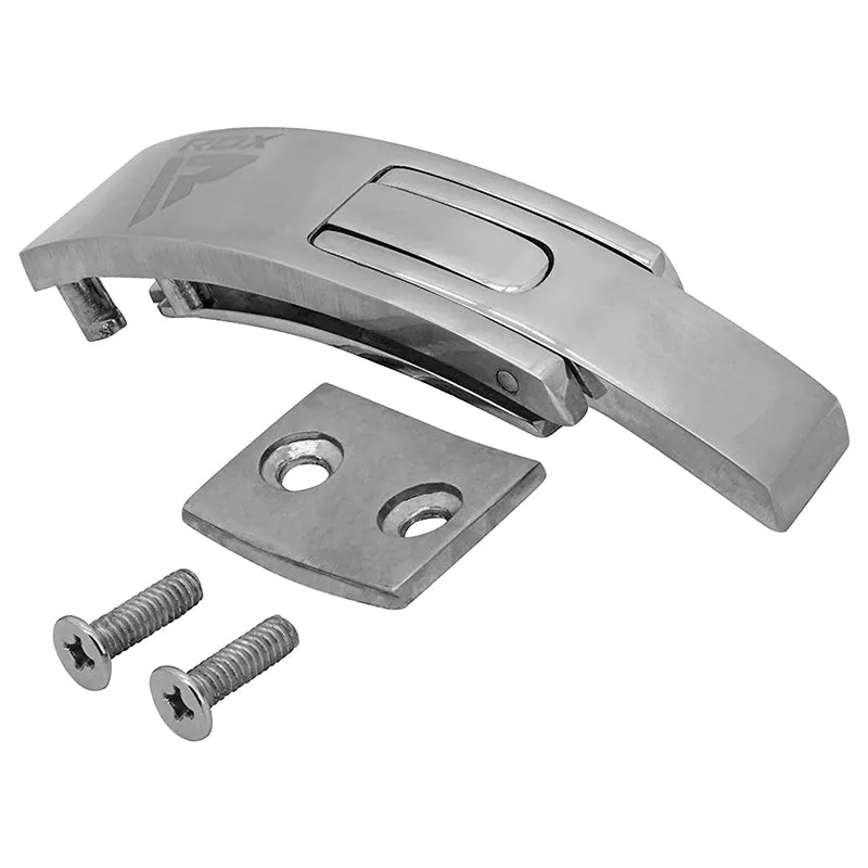 RDX T1 fibbia ricambio acciaio cintura powerlifting argento