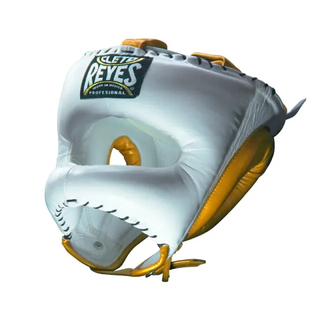 Cleto Reyes Safetec casco boxe barra V oro pelle