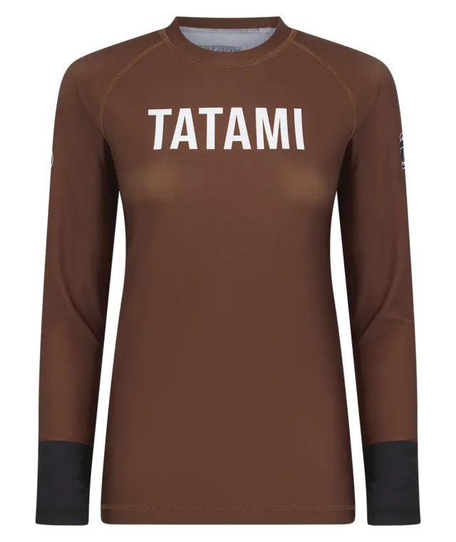 Tatami Fightwear Helena Rash Guard Donna Marrone Maniche Lunghe