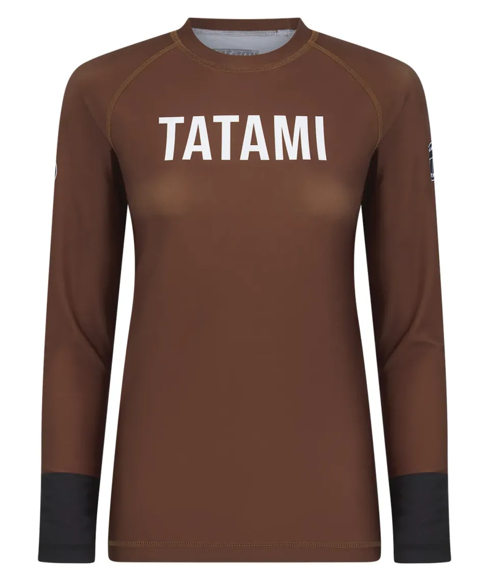 Tatami Fightwear Helena Rash Guard Donna Marrone Maniche Lunghe