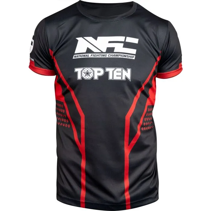 TOP TEN MMA NFC t-shirt poliestere da allenamento