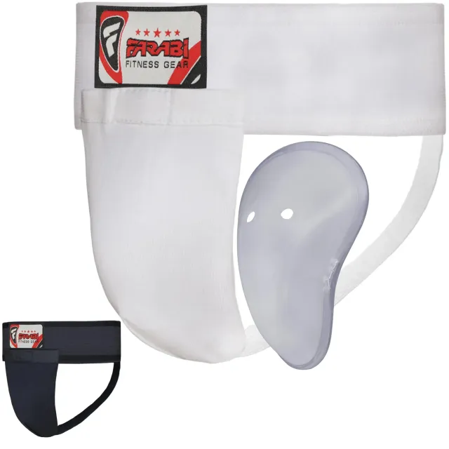 Farabi Sports conchiglia bambini boxe bianco protezione