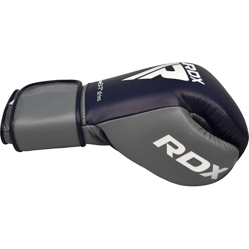 RDX C4 guanti boxe pro sparring blu pelle