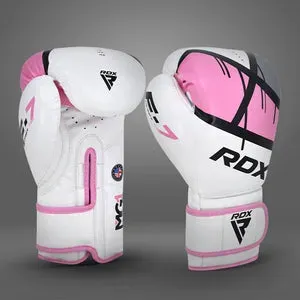 RDX F7 Ego Guanti Boxe Donna Rosa in Maya Hide 8-10 oz