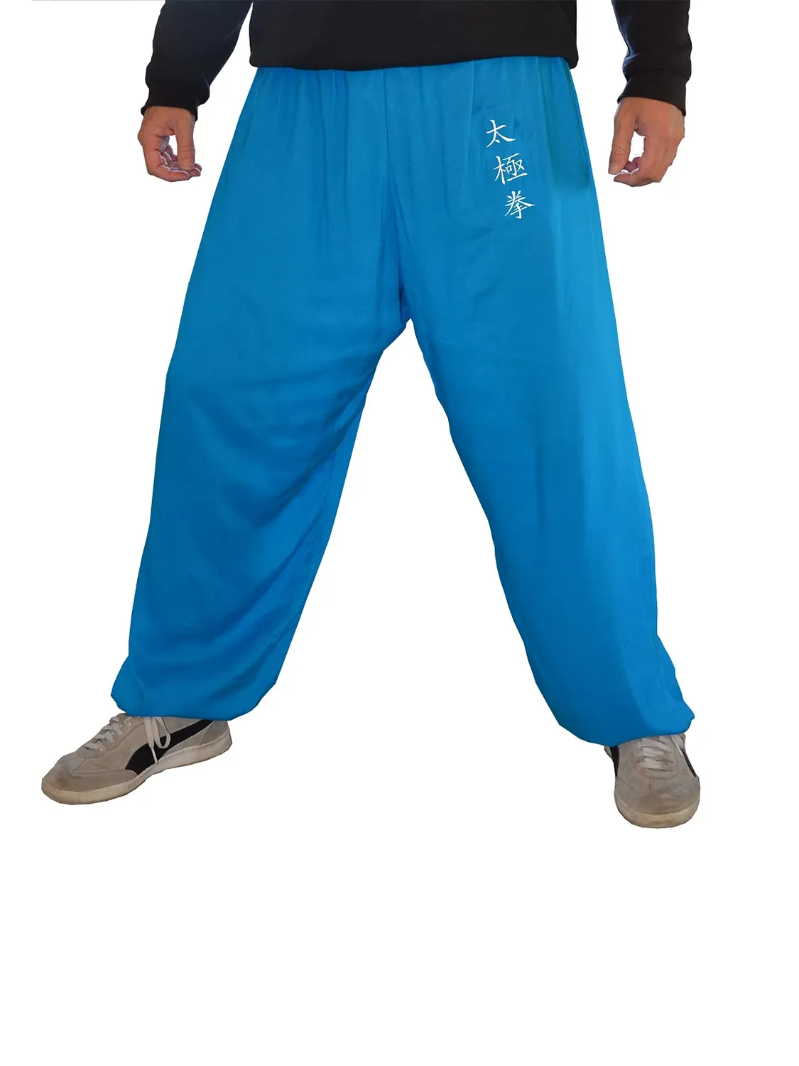 TAO Kung Fu pantaloni viscosa arti marziali Nero Kung Fu