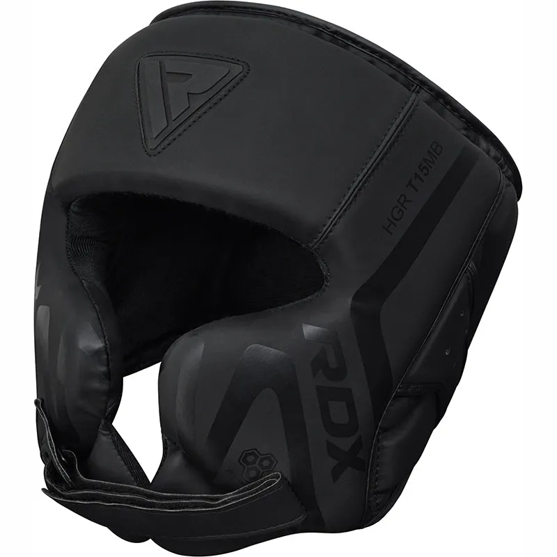 RDX T15 Noir Casco Boxe Nero Imbottito