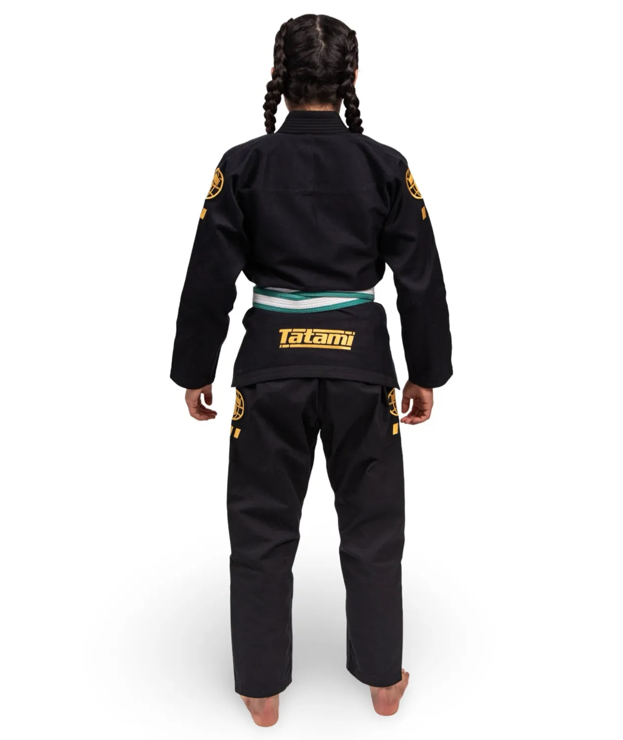 Tatami Pro Series kimono BJJ bambino nero ricamo oro