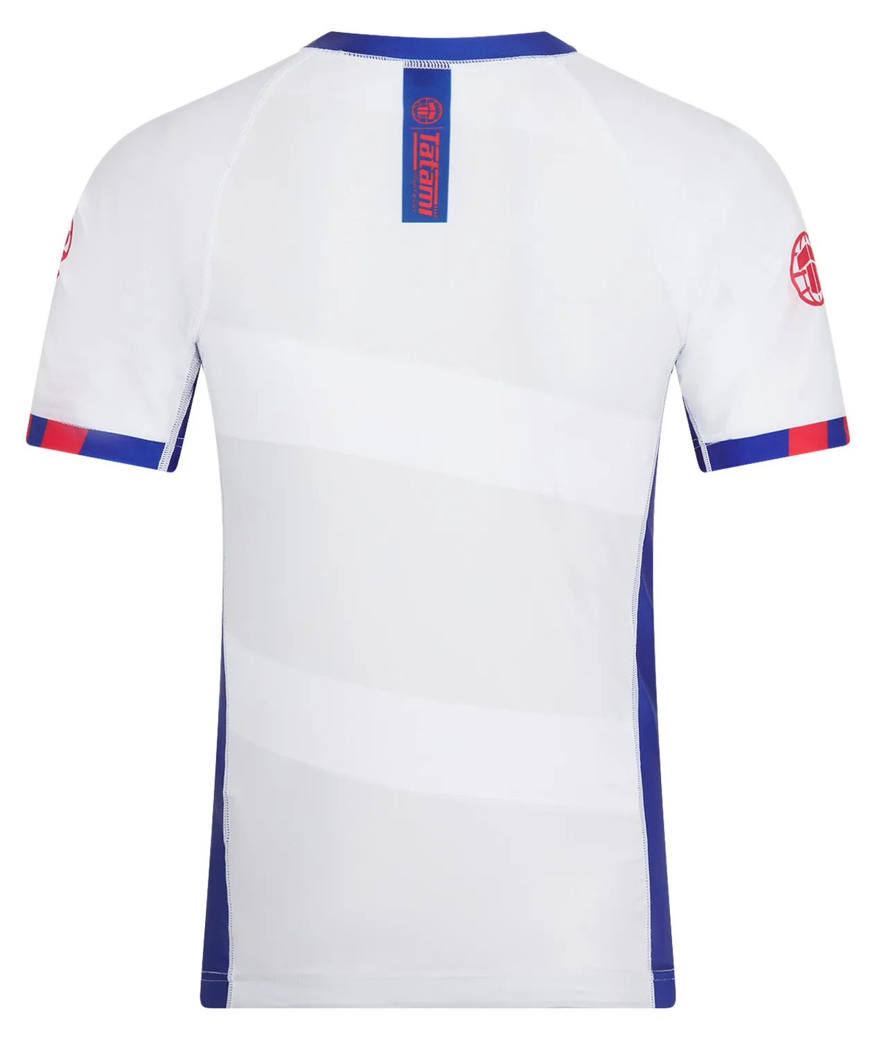 Tatami Nomad Rash Guard White Navy uomo corte
