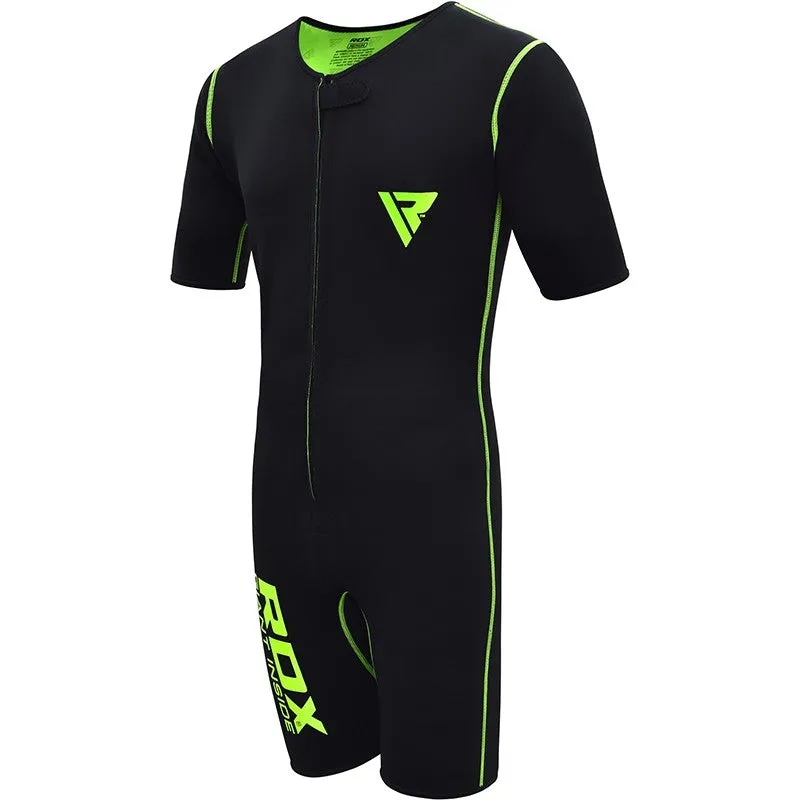 RDX 1G Tuta Sauna Neoprene Verde a Compressione