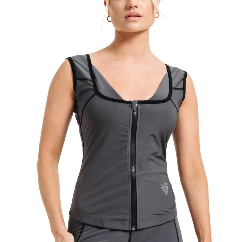 RDX W2 gilet sudore donna sauna con zip